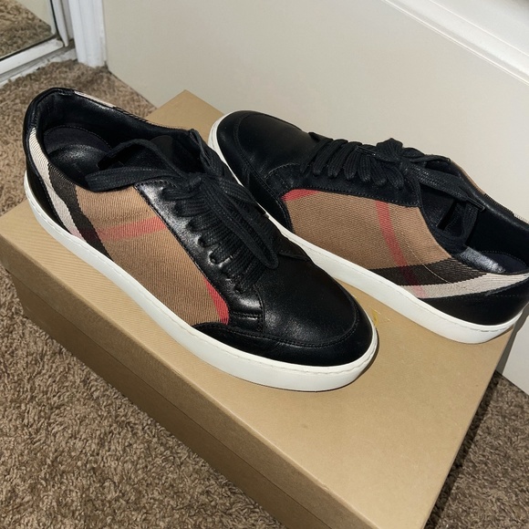 Burberry check pattern low-top sneakers - Picture 4 of 4